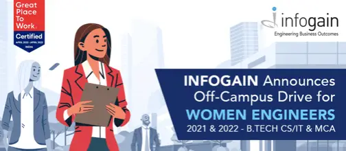 Infogain Off Campus Banner
