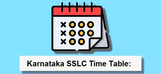 Karnataka SSLC Time Table 2019