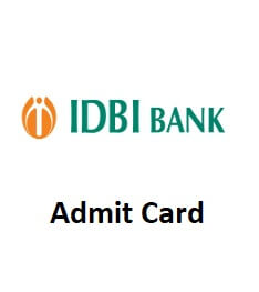 IDBI Admit Card 2019