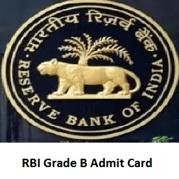 RBI Grade B Admit Card