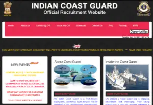 Indian Coast Guard Admit Card - Sample.