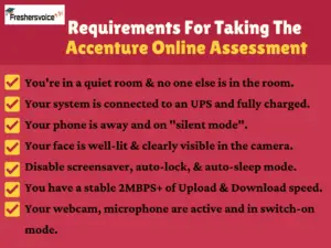 Accenture Online Test Requirements