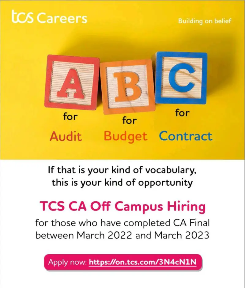 TCS CA Hiring