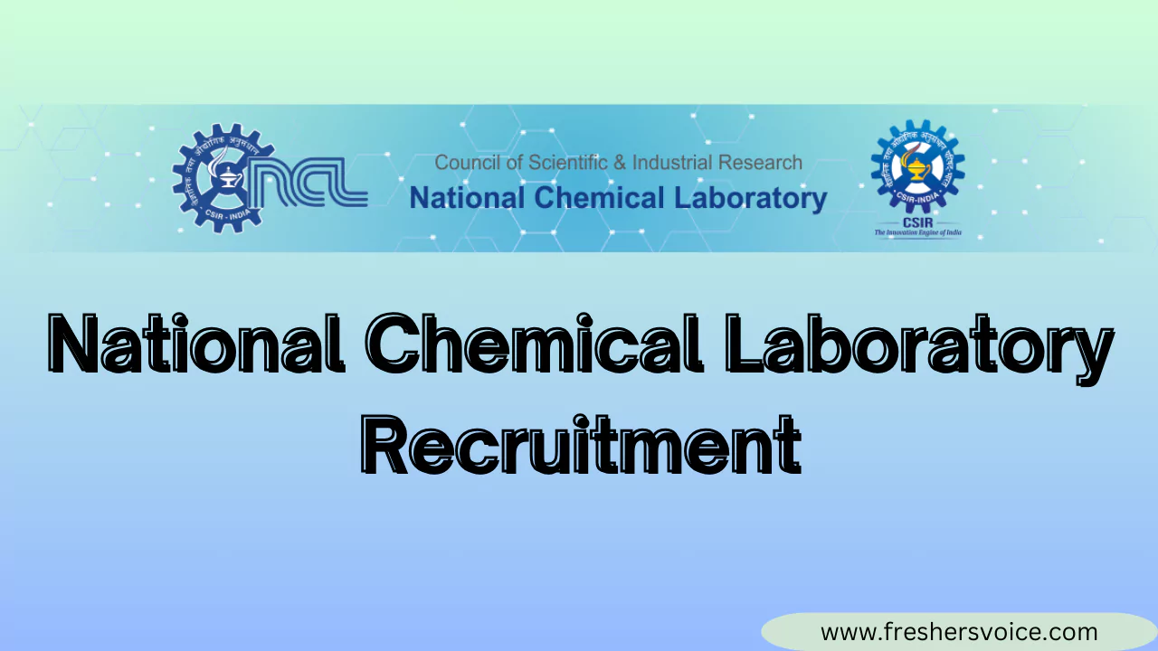 national chemical laboratory recruitment