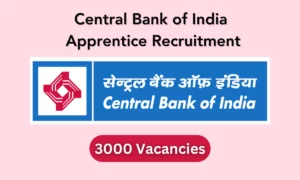 Central Bank of India Apprentice Recruitment 2024 – 3000 Vacancies !!!