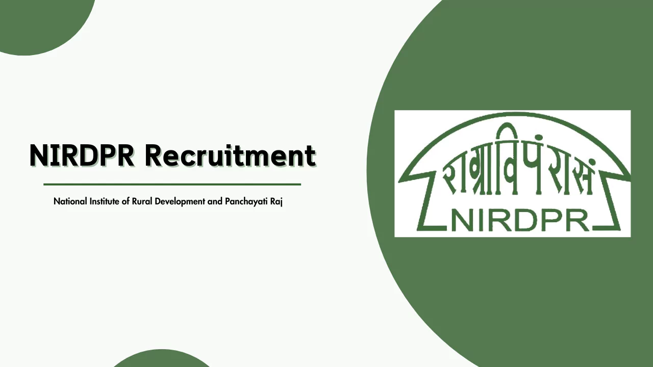 NIRDPR Recruitment