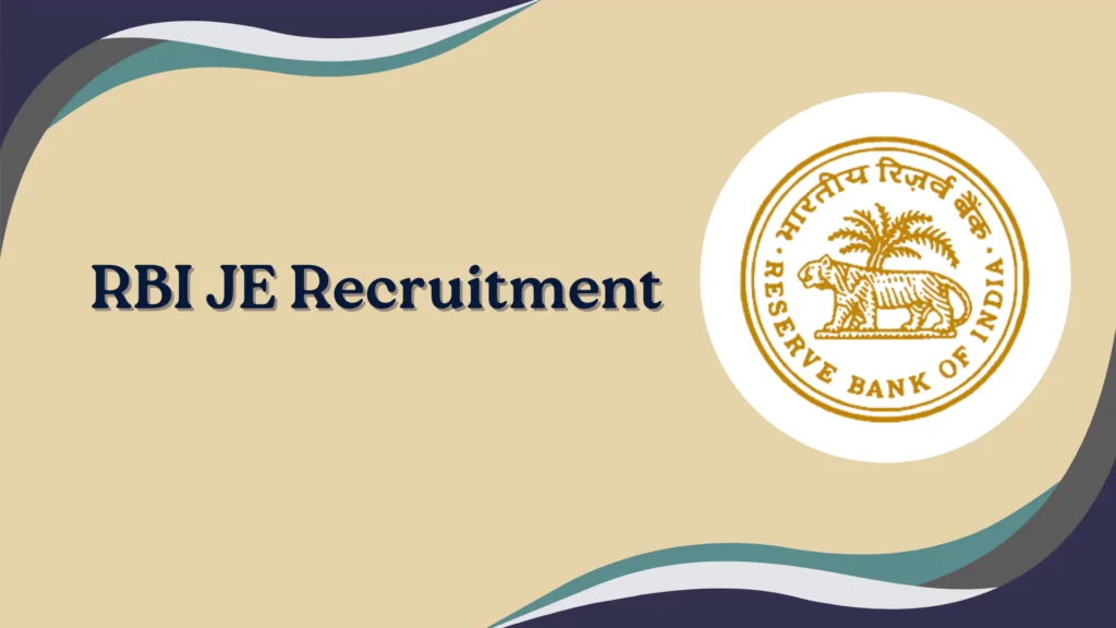 RBI JE Recruitment