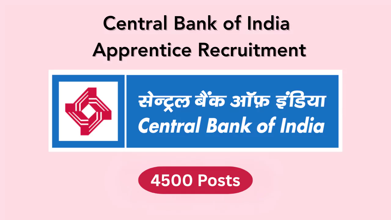 Central Bank of India Apprentice Recruitment