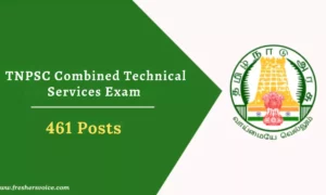 TNPSC Combined Technical Services Exam 2026: 461 Non-Interview Posts